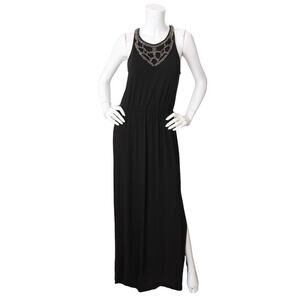 Michael Stars Carine Modal Jersey Beaded Sleeveless Maxi Dress NWT